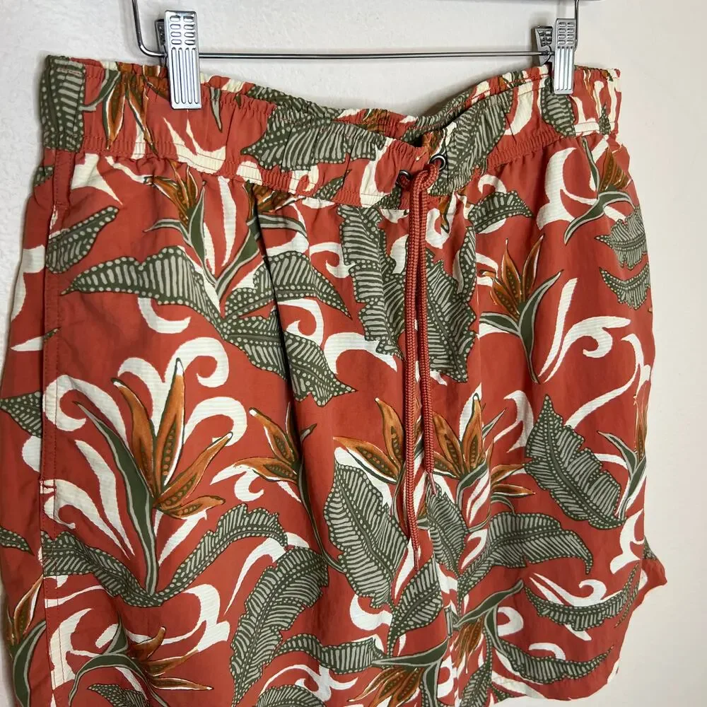 Caribbean Palm Print Swimwear Mens Large